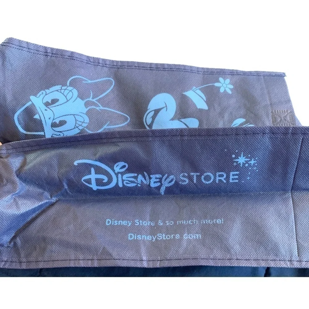 Disney Store Blue Mickey Minnie Character Canvas Bag